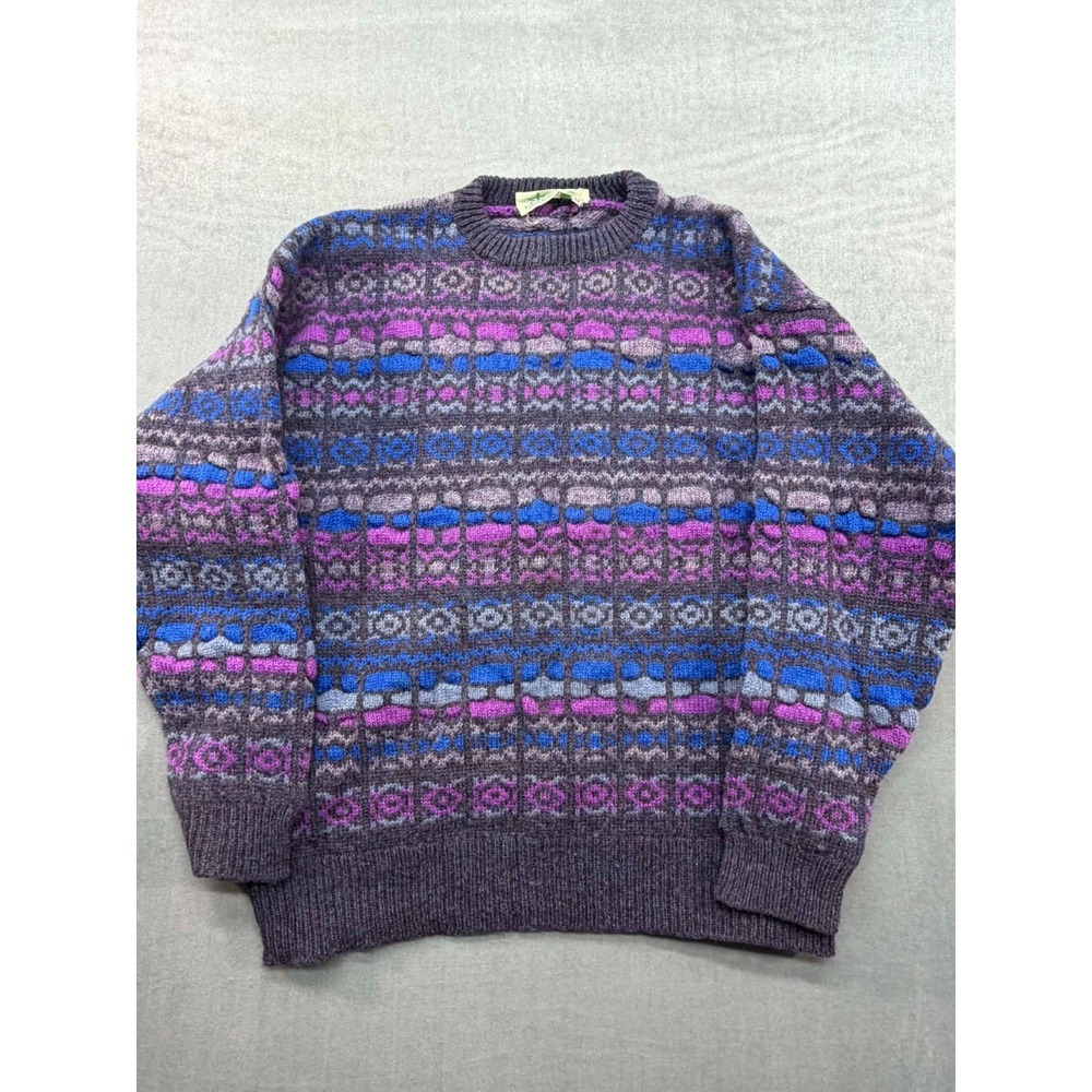 Vintage 1990s Kolor Knits‎ Made in Ireland Women Sweater Pure New Wool Medium
